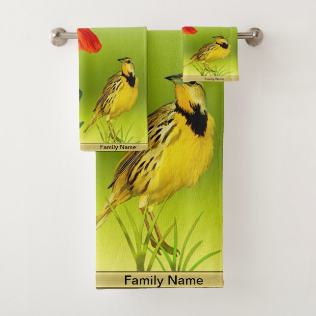 Yellow Canarie name Howey Badhandtuch Set (Insitu)