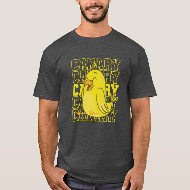 Yellow Canary Bird witzig T-Shirt (Vorderseite)