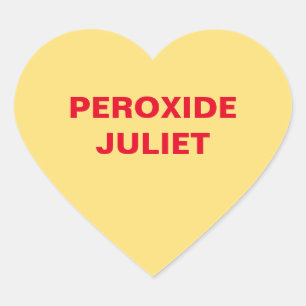 Yellow Candy Heart Herz-Aufkleber