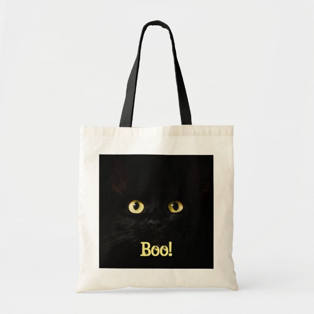 Yellow Cat Eyes Trick oder Treat Bag Tragetasche (Vorne)