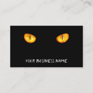 Yellow Cats Eyes, Carte de visite noir
