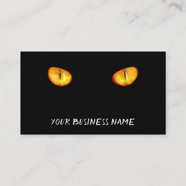 Yellow Cats Eyes, Carte de visite noir (Devant)