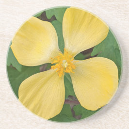 Yellow Celandine Poppy Floral Getränkeuntersetzer