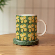 Yellow Celandine Poppy Floral Pattern