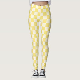 Yellow Checkerboard Leggings