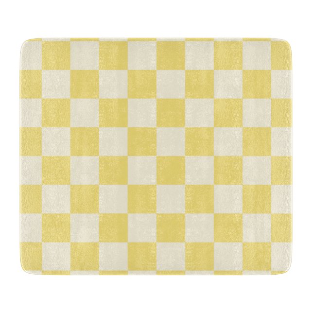 Yellow Checkerboard Schneidebrett (Vorderseite)