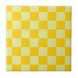 Yellow Checkered Gingham Pattern Fliese<br><div class="desc">Yellow Checkered Gingham Pattern</div>