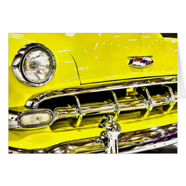 Yellow Chevy Classic Car (Vorderseite (Horizontal))