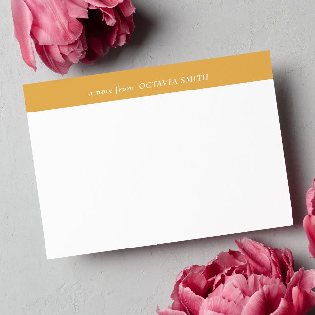 YELLOW CHIC PERSONALISIERT FAMILIENNAME MONOGRAM MITTEILUNGSKARTE (Von Creator hochgeladen)