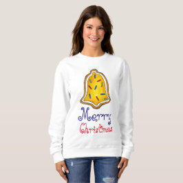 Yellow Christmas Bell Cookie Ugly Holiday Sweater Sweatshirt