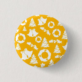 Yellow Christmas Pattern Button