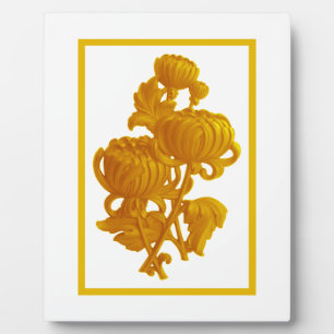 Yellow Chrysanthemum Fotoplatte