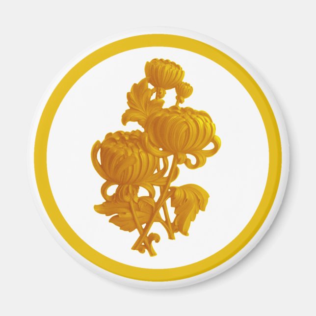 Yellow Chrysanthemum Magnet (Vorne)