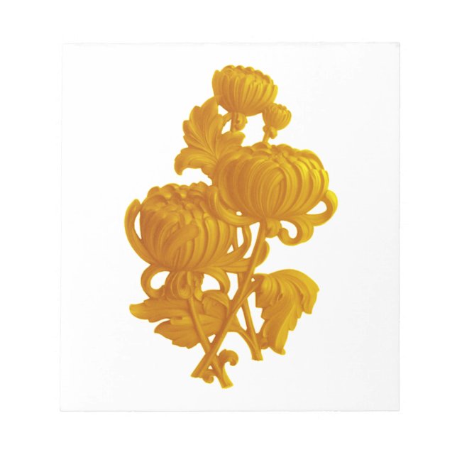 Yellow Chrysanthemum Notizblock (Vorderseite)