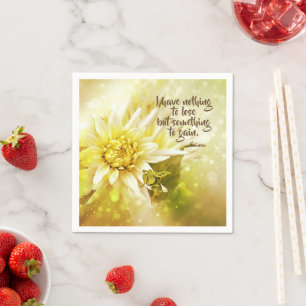 Yellow Chrysanthemum Party Paper Napkins Sprichwor Serviette