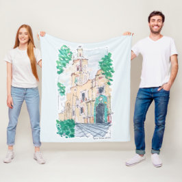 Yellow Church Fleecedecke