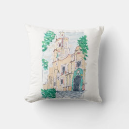 Yellow Church Kissen