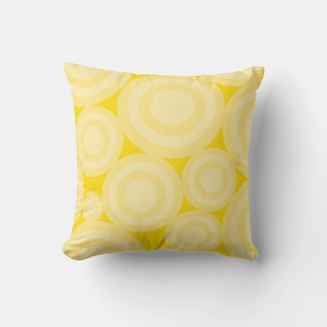 Yellow Circles American MOJO Pillow Kissen (Vorderseite)