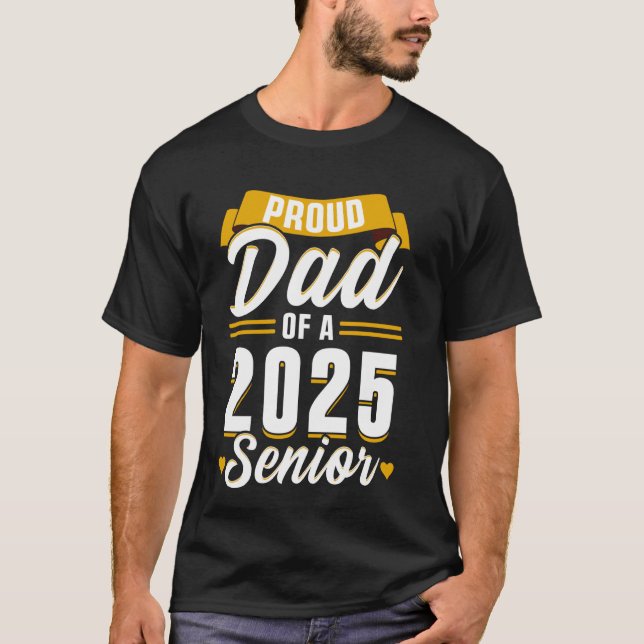 Yellow Class of 2025 Senior Abschluss Funny Senio T-Shirt (Vorderseite)