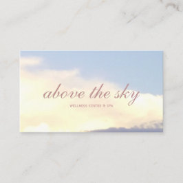Yellow clouds Zen sunset blue sky photograph card Visitenkarte