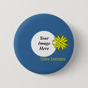 Yellow Clover Ribbon Template von Kenneth Yoncich Button