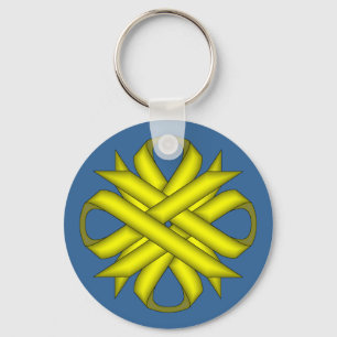 Yellow Clover Ribbon von Kenneth Yoncich Schlüsselanhänger