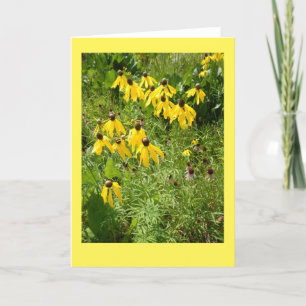 Yellow Coneflower II Blank Note Card Karte