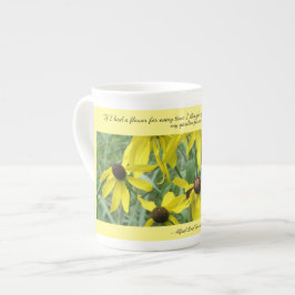 Yellow Coneflowers Gedanken über Sie Knochen-China Prozellantasse