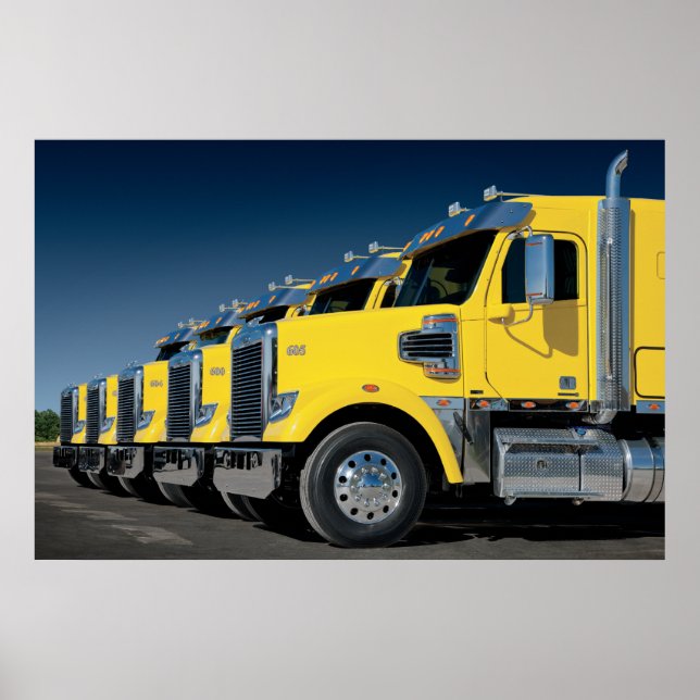 Yellow Coronado Freightliners Poster (Vorne)