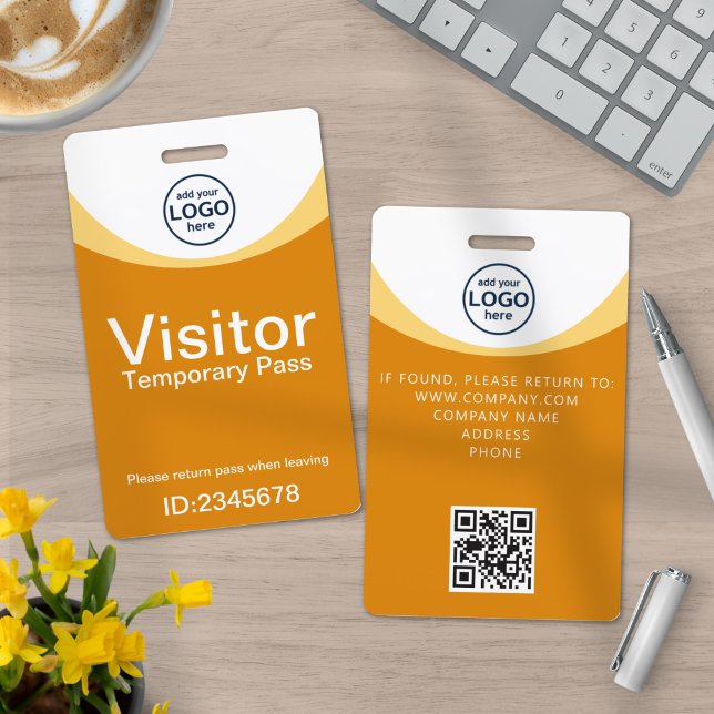 Yellow Corporate Visier Pass ID QR Code Abzeichen Ausweis (Von Creator hochgeladen)