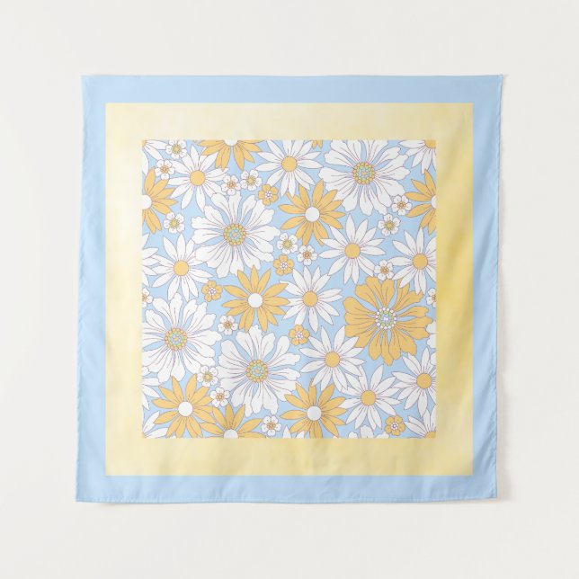 Yellow Country Flower art Wandteppich (Vorderseite)