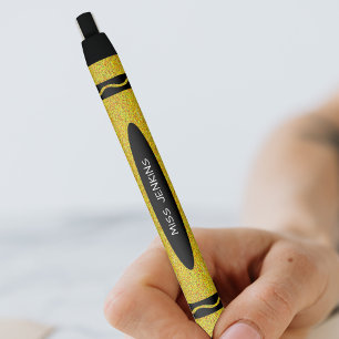 Yellow Crayon Teacher Kugelschreiber