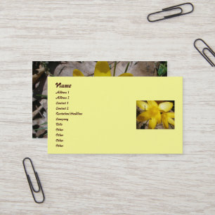 Yellow Crocuses Business Cards Visitenkarte