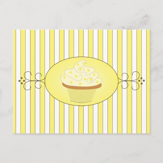 Yellow Cupcake Postkarte (Vorderseite)