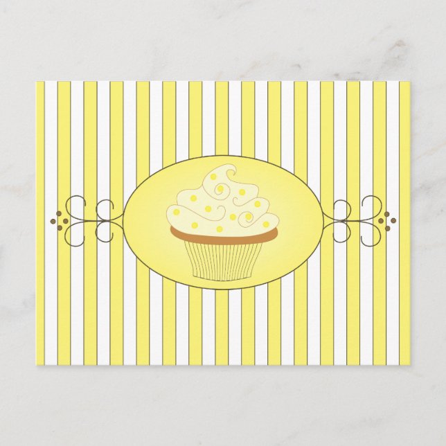 Yellow Cupcake Postkarte (Vorderseite)