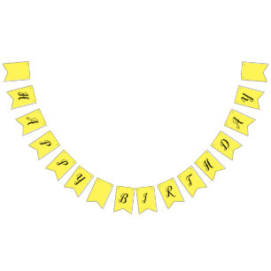 Yellow Custom Frack Party Bunt Banner