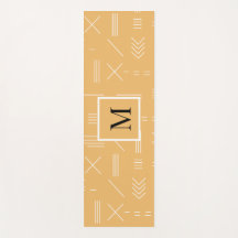 Yellow Custom Monogram Geometric Pattern