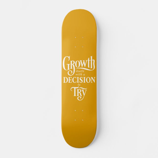 Yellow Custom Skateboard - Wachstum beginnt (Vorderseite)