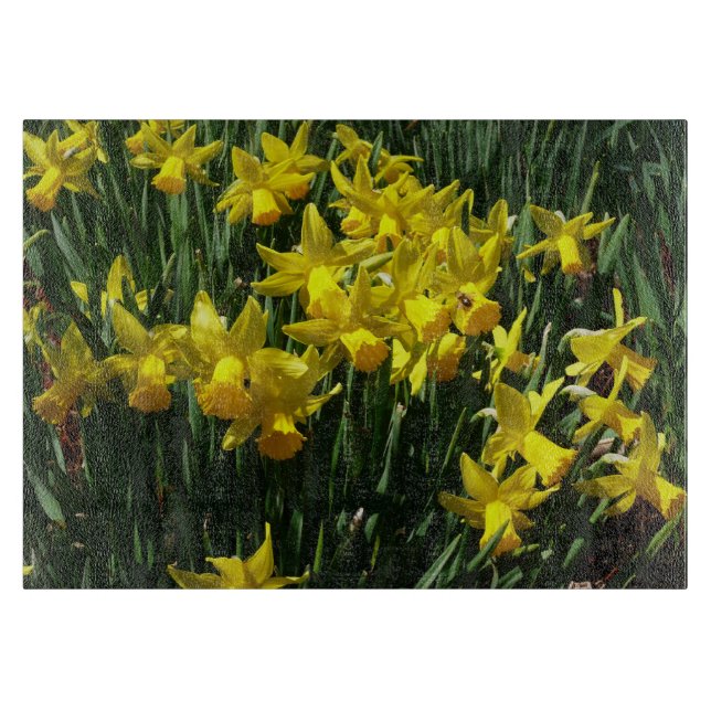 Yellow Daffodien I Cheery Spring Blumen Schneidebrett (Vorderseite)