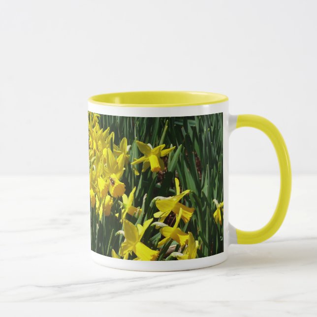 Yellow Daffodien I Cheery Spring Blumen Tasse (Rechts)