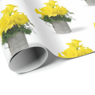 Yellow Daffodil Bouquet im Tin Cup Geschenkpapier