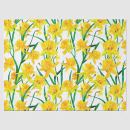 Yellow Daffodil Pattern Seidenpapier
