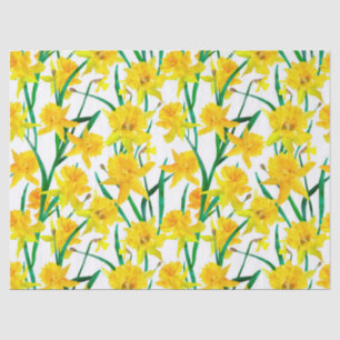 Yellow Daffodil Pattern Seidenpapier