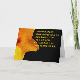 Yellow Daffodil; William Wordsworth Gedicht Note C Karte