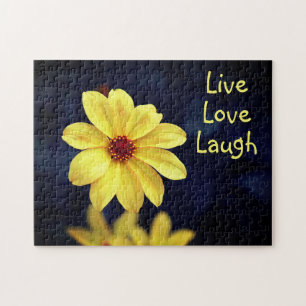 Yellow Dahlia Elegante Blume Inspiration Zitat