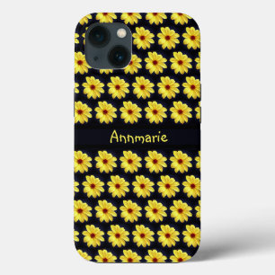Yellow Dahlia Elegante Blume Monogram Case-Mate iPhone Hülle