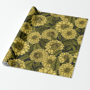 Yellow Dahlia Garden Geschenkpapier