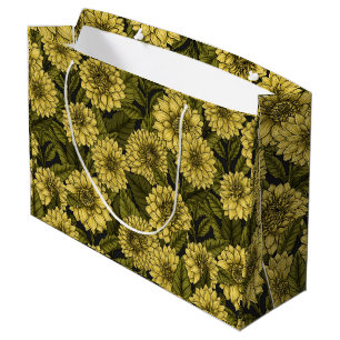 Yellow Dahlia Garden Große Geschenktüte