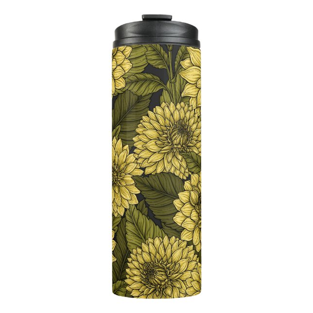 Yellow Dahlia Garden Thermosbecher (Vorderseite)