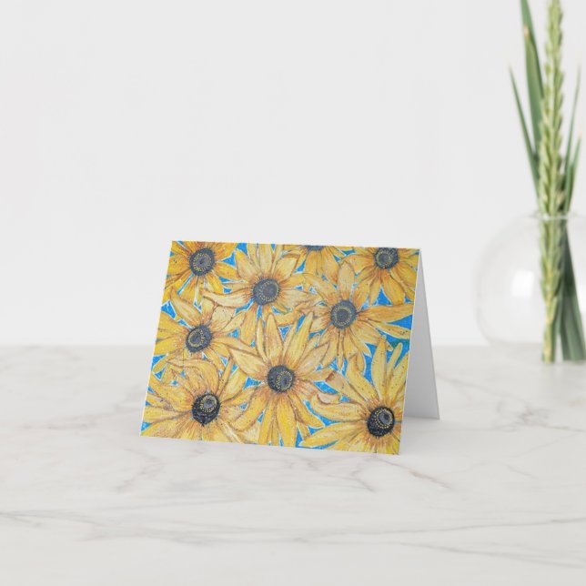 YELLOW DAISIES CARD KARTE (Vorderseite)